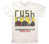 XINRONGYUAN Rush Roll The Bones 1992 Tour Men T-Shirt White XL