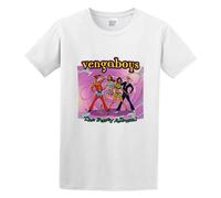 XINRONGYUAN Vengaboys The Party Album Tour Soundtrack Graphic Casual Round Neck T Shirt White L