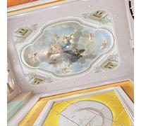 XINRUYI Carta da parati autoadesiva 3D per soffitto, con figure di angeli classici, ideale per decorare il soggiorno e la camera da letto