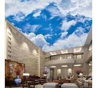 XINRUYI Carta da parati autoadesiva 3D per soffitto, con paesaggio di cielo azzurro e nuvole bianche, ideale per decorare il soffitto di soggiorno e camera da letto