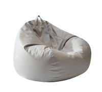 XinrZythrop Poltrona a sacco con riempimento di particelle in EPP, poltrona lounge a sacco morbida e traspirante, divano letto multiuso per camera da letto, balcone, soggiorno (Grigio beige chiaro)