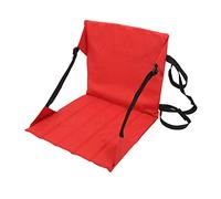 XinrZythrop Sedia Pieghevole per stadi, Cuscino Leggero e Portatile per Tribune, Seduta Pieghevole in Tessuto Oxford con Tasca portaoggetti, Imbottitura in Cotone Perlato Confortevole per (Rossa)