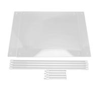 XinrZythrop Tavolino laterale a 2 livelli in acrilico, comodino moderno e leggero dal design semplice, tavolino trasparente per camera da letto e soggiorno, robusto e facile da pulire.