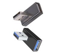 Xinsheinelry 2 convertitori adattatore USB 3.0 sinistra destra 90 curva con sincronizzazione dati veloce per PC Laptop caricabatterie applicazioni adattatore di ricarica rapida