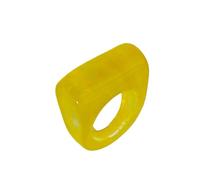 Xinsheinelry 2 eleganti anelli dal design poligonale in resina vibrante accessorio unisex comodo per occasioni formali casual anelli leggeri, One Size, come descritto, come descritto