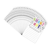 Xinsheinelry 25 fogli Carte apprezzamento e riconoscimento scolastico Carte ringraziamento per studenti insegnanti Bacheche scolastiche Incentivi comportamentali