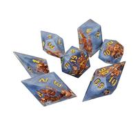 Xinsheinelry 7 Diversi Numeri Dadi in Resina per Desktop Oggetti Scena per Giochi da Tavolo Giocattolo Educativo per Bambini Gioco Digitale più Lati per Le Feste