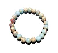 Xinsheinelry Braccialetti elastici con perline rotonde e perline semi-preziose con pietre di cristallo per uomo e donna, 8mm, come descritto