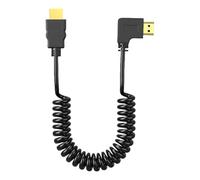 Xinsheinelry Cavo A Spirale HDTV 4K Adattatore da Maschio A Maschio Angolo Retto da 90 Gradi A A Molla 4K @ 60Hz 1080P per A HDTV per Laptop