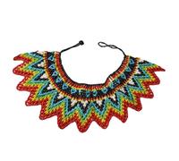 Xinsheinelry Collana a catena con perline colorate multifilo, accessori confortevoli, perfetta per festival musicali e da indossare tutti i giorni, collana etnica dichiarazione, One Size, come