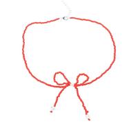 Xinsheinelry Collana alla clavicola con fiocco alla moda per donne e ragazze collana con perline colorate girocollo regolabile catena per clavicola gioielli perline colorate, One Size, come descritto