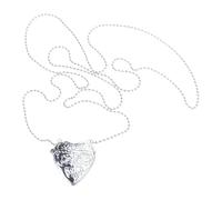 Xinsheinelry Collana in metallo con ciondolo a forma di cuore e borsa a tracolla incisa, adatta per conservare la memoria