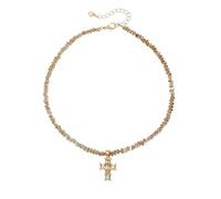 Xinsheinelry Collana portatile compatta con design triangolare, facile da riporre, da viaggio, alla moda, con ciondolo in cristallo, One Size, come descritto, come descritto