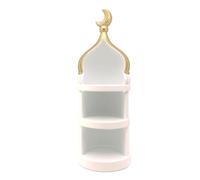 Xinsheinelry Eid Decorazioni per la casa della moschea in oro e bianco Islamici Eid Mubaraks Decori Ornamento da tavolo Regalo per donne Uomini Decorazioni