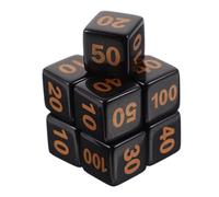 Xinsheinelry Gioco da Tavolo 10 Cubi Dadi 14 Mm con Angoli Arrotondati con Un Gran Numero Set Gioco Educativo per Bambini in Acrilico A 6 Lati