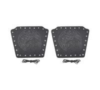 Xinsheinelry Guanti da braccio con testa in rilievo, Black 1 PAIR