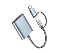 Xinsheinelry Lettore Schede USB 3.0 XQD in Leghe Alluminio con Accesso Simultaneo Ai Dati A Due Slot per Schede CFeB Lettore XQD per Fotocamere