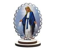Xinsheinelry Statuetta in legno con della madre, splendidamente realizzata, adatta per la sala preghiera, regali per le vacanze, statue religiose, decorazioni per la casa religiosa
