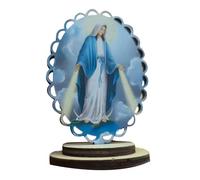 Xinsheinelry Statuetta in legno con della madre, splendidamente realizzata, adatta per la sala preghiera, regali per le vacanze, statue religiose, decorazioni per la casa religiosa