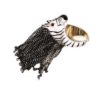 Xinsheinelry Stile europeo Zebre Testa Frangia Anelli Regolabile Open Design Lega Gioielli di Moda Banda Aperta Nappe Anelli per le Donne Moda Europea Lavishness Festa Artistica, One Size, come