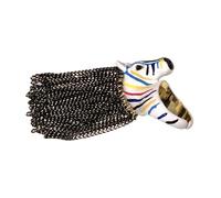 Xinsheinelry Stile europeo Zebre Testa Frangia Anelli Regolabile Open Design Lega Gioielli di Moda Banda Aperta Nappe Anelli per le Donne Moda Europea Lavishness Festa Artistica, One Size, come
