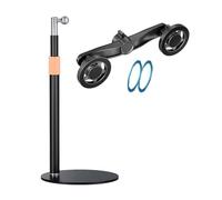 Xinsheinelry Supporto per telefono da tavolo in metallo di alta qualità con due supporti e lunghezza variabile da 28 cm a 45 cm per una comoda posizione di visualizzazione, supporto regolabile per