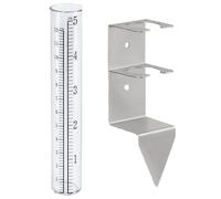 Xinsheinelry Tubi di ricambio resistenti alle intemperie per la misurazione della pioggia Set di calibri per pioggia in scala trasparente per analisi meteorologica agricola Sostituzione collettore di