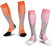xinshibao 2 paia Calze Compressione Graduata Uomo e Donna (20-30 mmhg) Per La Corsa, Infermieri, Sindromi Tibiali, Viaggi In Aereo, Gravidanza.Incrementa La Circolazione E Il Recupero