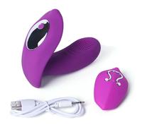 XINTAOSM Vibratore, Adulti erotici, Attrezzature per la mas Vibratori indossabili con Telecomando, vibratori con vibratore for Donna, Punto G, Mutandine Invisibili a Farfalla, Uovo Vibrante(Purple)