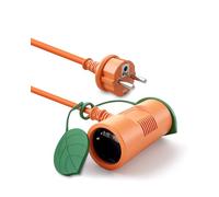 XINWANG Prolunga Esterna 20m Arancione IP44-Lunga Portata con 2 Prese Schuko,Cavo Rinforzato Antigelo per Grandi Spazi Esterni e Agricoli,Alta Visibilità in Condizioni di Scarsa Luce,250V/16A,3x1,5mm²
