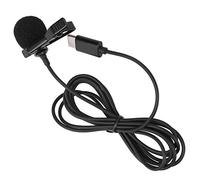 Xinwoer Microfono di Tipo c con Suono nitido a 360 Gradi Smart Connect, Microfono lavalier Nero con Risvolto, per Registrazione Video Gioco Anchor Vendita dal Vivo Insegnamento Online