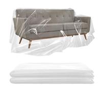 Xinxinphi 2 Pezzi 240 * 240cm Copridivano Plastica, Coperture Mobili Trasparenti, Protettore Impermeabile Antipolvere, Teli Copertura Sedie Resistenti, Protettivo Divano per Stoccaggio Mobile