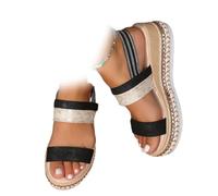 xinxinstar Aurea Heels I Sandali Ortopedici Con Tacco Perfetti, Sandali Aurea, Scarpe Ortopediche Per Il Supporto Dell'arco Plantare Da Donna, Sandali Con Zeppa Con Piattaforma Ortesi (37,Nero)