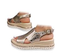 xinxinstar Aurea Heels I Sandali Ortopedici Con Tacco Perfetti, Sandali Aurea, Scarpe Ortopediche Per Il Supporto Dell'arco Plantare Da Donna, Sandali Con Zeppa Con Piattaforma Ortesi (41,Trama oro)