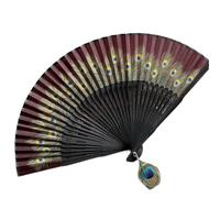 XINXWEN Decorazione for Feste da Ballo con ventaglio Pieghevole a Mano con | Il pendente decorativo migliora l'attrattiva visiva del ventilatore