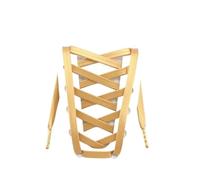 XINXWEN Lacci piatti in pelle PU oro argento punta in metallo 1 paio | Il design piatto rimane saldamente legato for tutto il giorno
