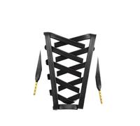 XINXWEN Lacci piatti in pelle PU oro argento punta in metallo 1 paio | Il design piatto rimane saldamente legato for tutto il giorno