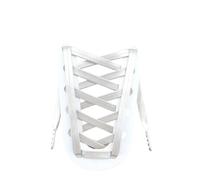 XINXWEN Lacci piatti in pelle PU oro argento punta in metallo 1 paio | Il design piatto rimane saldamente legato for tutto il giorno