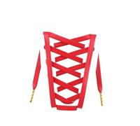 XINXWEN Lacci piatti in pelle PU oro argento punta in metallo 1 paio | Il design piatto rimane saldamente legato for tutto il giorno