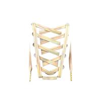 XINXWEN Lacci piatti in pelle PU oro argento punta in metallo 1 paio | Il design piatto rimane saldamente legato for tutto il giorno