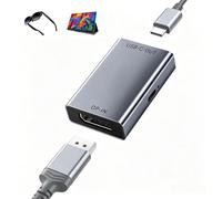 XinYaa Adattatore da DisplayPort a USB-C, sorgente DP 4K a 60Hz a display USB-C, alloggiamento in alluminio, per PS5, box, interruttore, laptop, Fire TV Cube a occhiali AR (XREA-L, R0kid, RayNe0