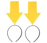 XinYangMao 2 Pezzi Fascia per Capelli a Forma di Freccia, Accessorio Divertente per Halloween e Carnevale, Cerchietto Creativo per Feste di Natale e Compleanno,Giallo