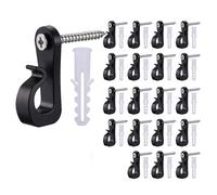 XinYangMao 20 Ganci a Vite per Luci Esterni, Ganci Q-Hanger Resistente alla Ruggine e alle Intemperie, Supporti per Cavi Luminosi Natalizi e da Giardino, Facili da Installare