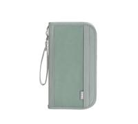 Xinyanmy Porta passaporto, porta passaporto multifunzione con blocco RFID, organizer per documenti, porta carte da viaggio impermeabile per uomini e donne, verde, 25*2.5*14cm, Moderno