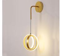 XINYASEE Applique da parete standard, lampada da parete moderna decorativa per soggiorno camera da letto sala da pranzo cucina bagno, nero (Oro)