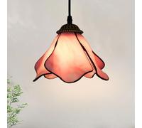 XINYASEE Lampada a sospensione, Vintage Deco Vetro lampadari,Plafoniera regolabile in altezza,Lampadario per Sospensione Soggiorno Cucina Camera da letto Loft Cafe Balcone E27 (Rosso)