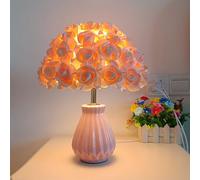XINYASEE Lampada da tavolo a forma di fiore-Lampada da lettura a LED E27-Luce notturna-Lampada da comodino carina-Lampada decorativa per soggiorno,camera da letto,hotel (Champagne)