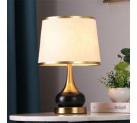 XINYASEE Lampada da tavolo E27 per camera da letto e soggiorno, paralume in lino e corpo lampada in metallo,può essere utilizzata come lampada decorativa per hotel e lampada decorativa da comodino (B)