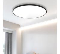 XINYASEE Plafoniera LED moderna e semplice 40W, 6000K 2000LM Plafoniera rotonda impermeabile IP44 Bagno Ø37CM Camera da letto, cucina, soggiorno Ufficio Plafoniere (27cm-30watt, nero)