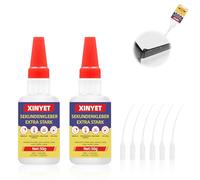 Xinyet Colla in Plastica Extra Forte, 100g, Trasparente, Resistente al Calore e all'Acqua, Adesivo per Plastica, ABS, Acrilico, Opere d'Arte, Artigianato